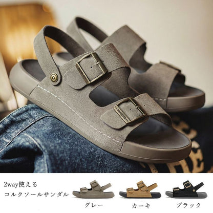 2way使えるコルクソールサンダル