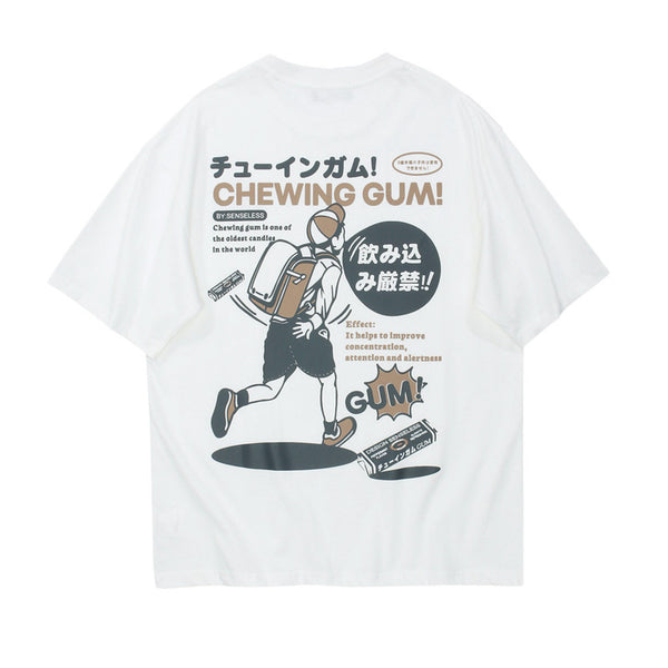 ファッションプリント半袖Tシャツ