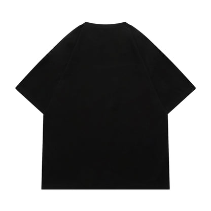 アメカジ紫グラデーションプリントT シャツ