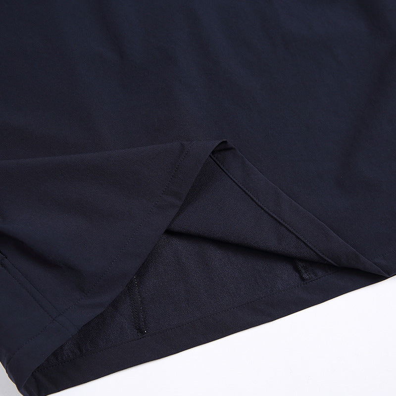 ファッション切り替えポケット半袖Tシャツ