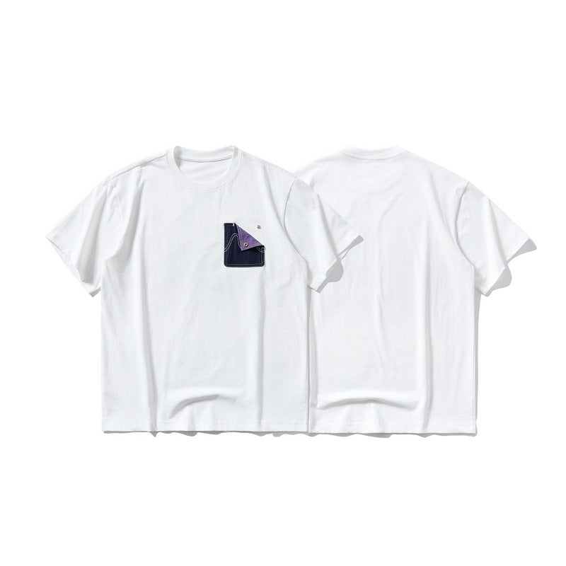 スナップボタンポケットコットンTee