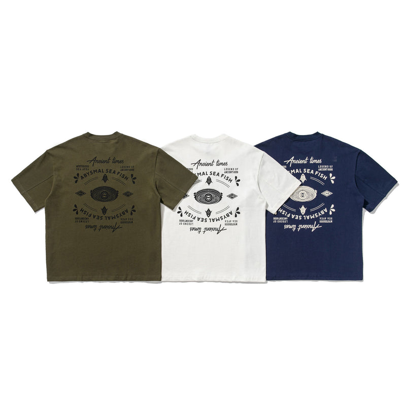 アメカジアルファベットプリント半袖Tシャツ