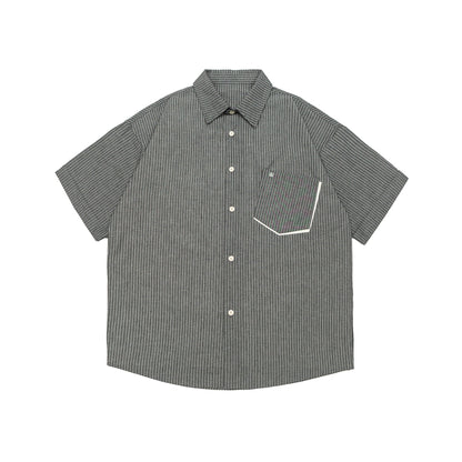 定番ストラップ柄ショートスリーブシャツ