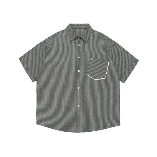 定番ストラップ柄ショートスリーブシャツ