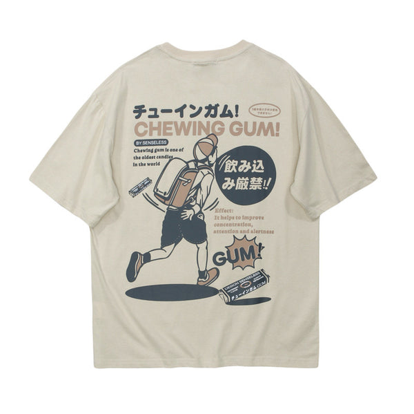 ファッションプリント半袖Tシャツ