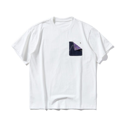 スナップボタンポケットコットンTee