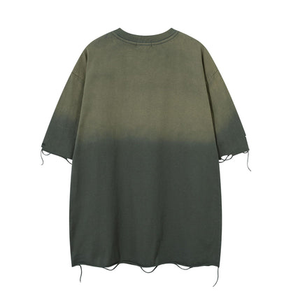 ダメージ加工人気グラデーションＴシャツ