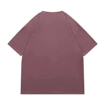 アメカジ紫グラデーションプリントT シャツ