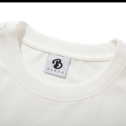 レトロアルファベットプリントカジュアルTシャツ