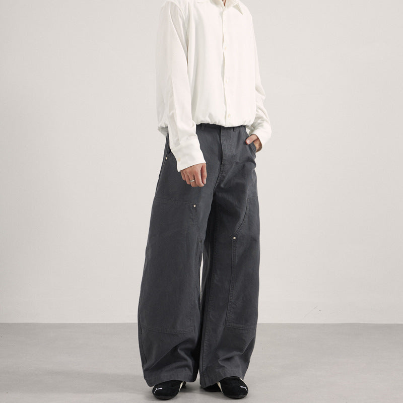 cleanfitシンプル無地カーゴパンツ