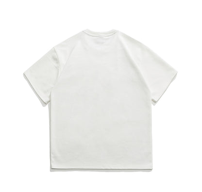レトロスエードアルファベット半袖Tシャツ