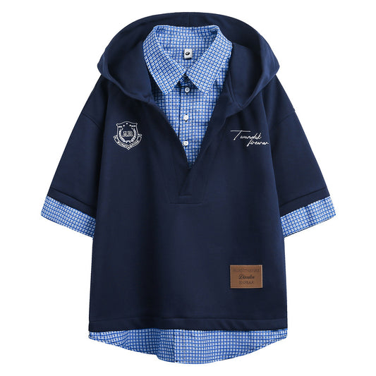 フェイクレイヤード春夏Tシャツ2色