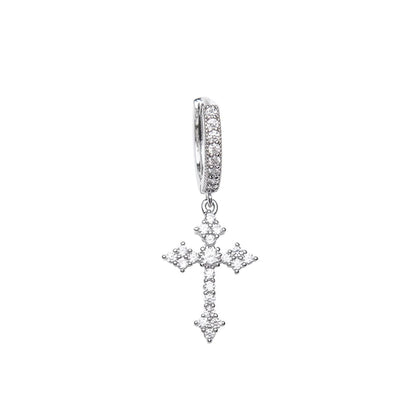 キラキラクロスメンズピアス