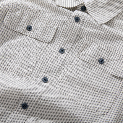 パッチ切り替え春夏メンズ長袖シャツ