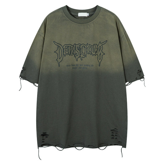 ダメージ加工人気グラデーションＴシャツ