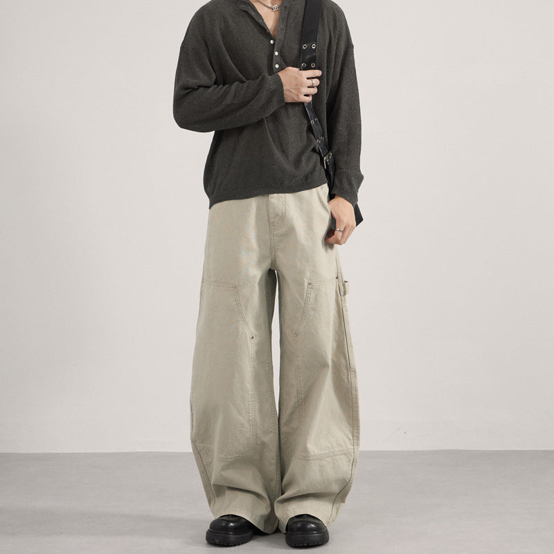 cleanfitシンプル無地カーゴパンツ