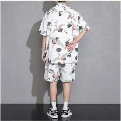 オープンカラー アロハシャツ＆ショートパンツ セットアップ