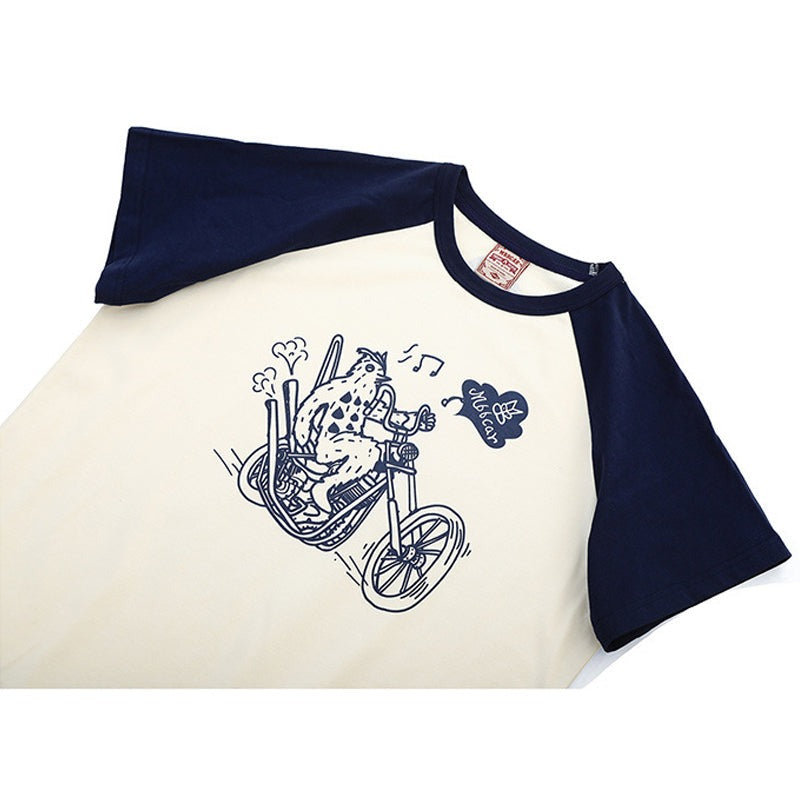 チョッパーライダープリント ラグラン半袖Tシャツ