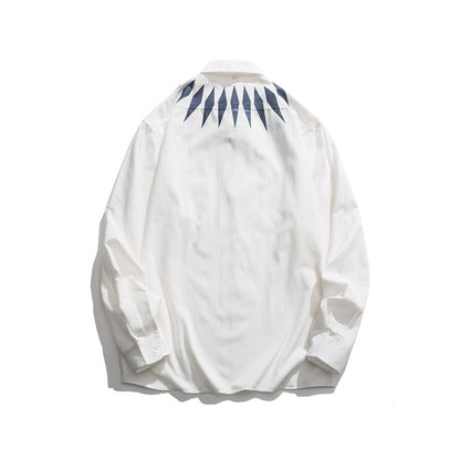 Ethnic vintage lapel ethnic shirt