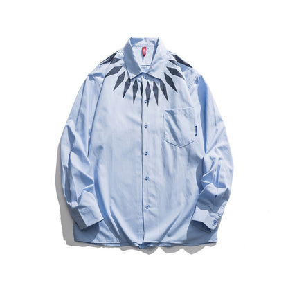 Ethnic vintage lapel ethnic shirt