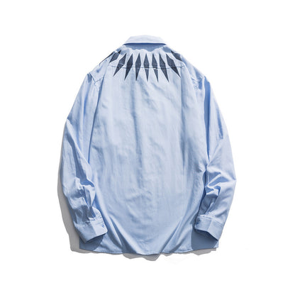 Ethnic vintage lapel ethnic shirt