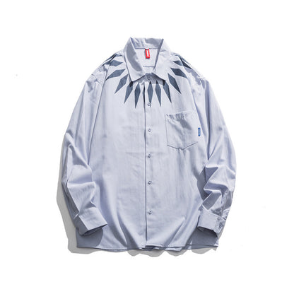 Ethnic vintage lapel ethnic shirt