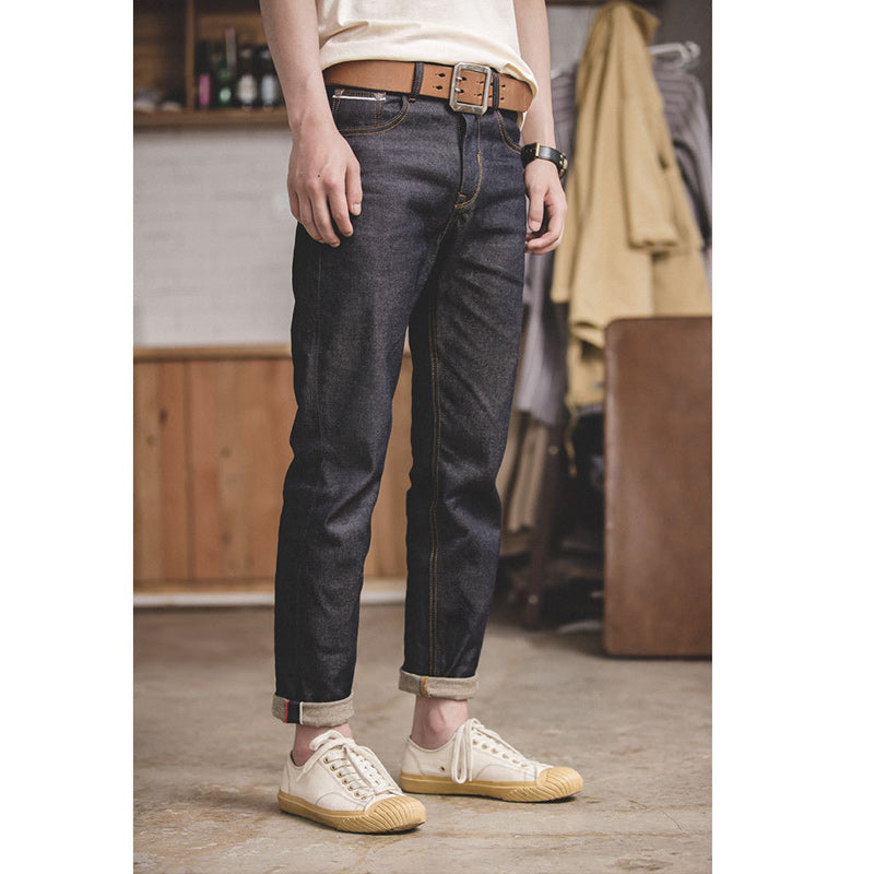 ダブル赤耳 13.8ozテーパードデニムパンツ – streofit