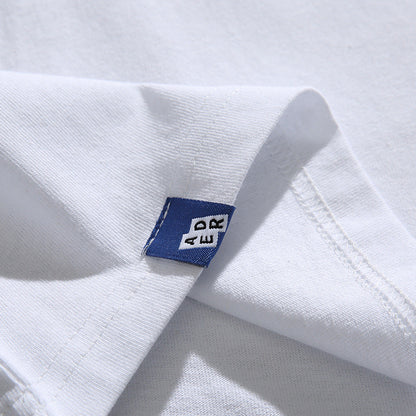 不規則ペイズリー柄切替　民族調Tシャツ