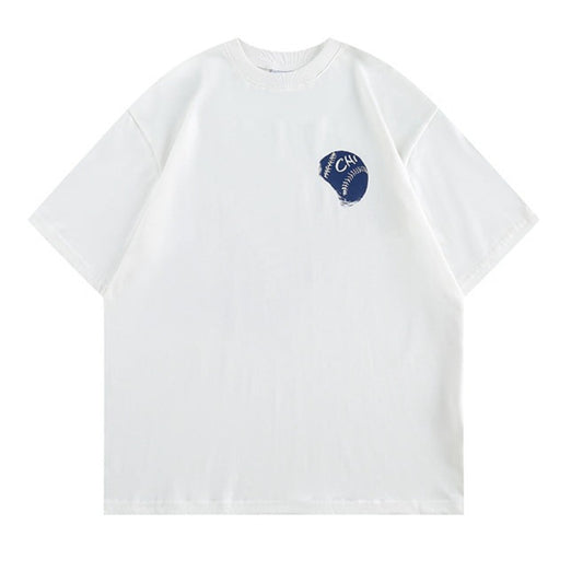 野球プリントコットンTシャツ