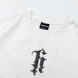 レトロカジュアルレタープリントTシャツ