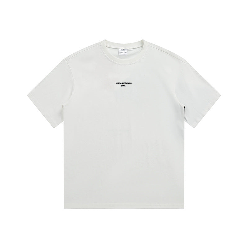 カートゥーンプリントストリート半袖Tシャツ
