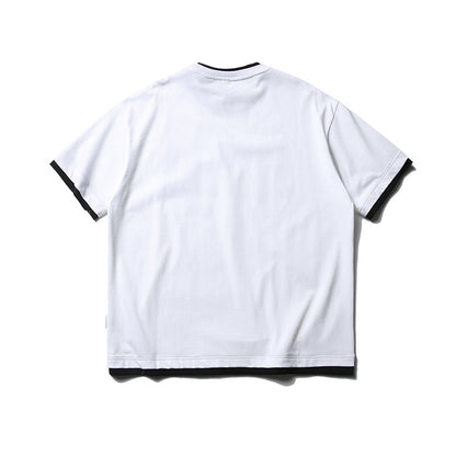コントラストフェイクツーピースTシャツ